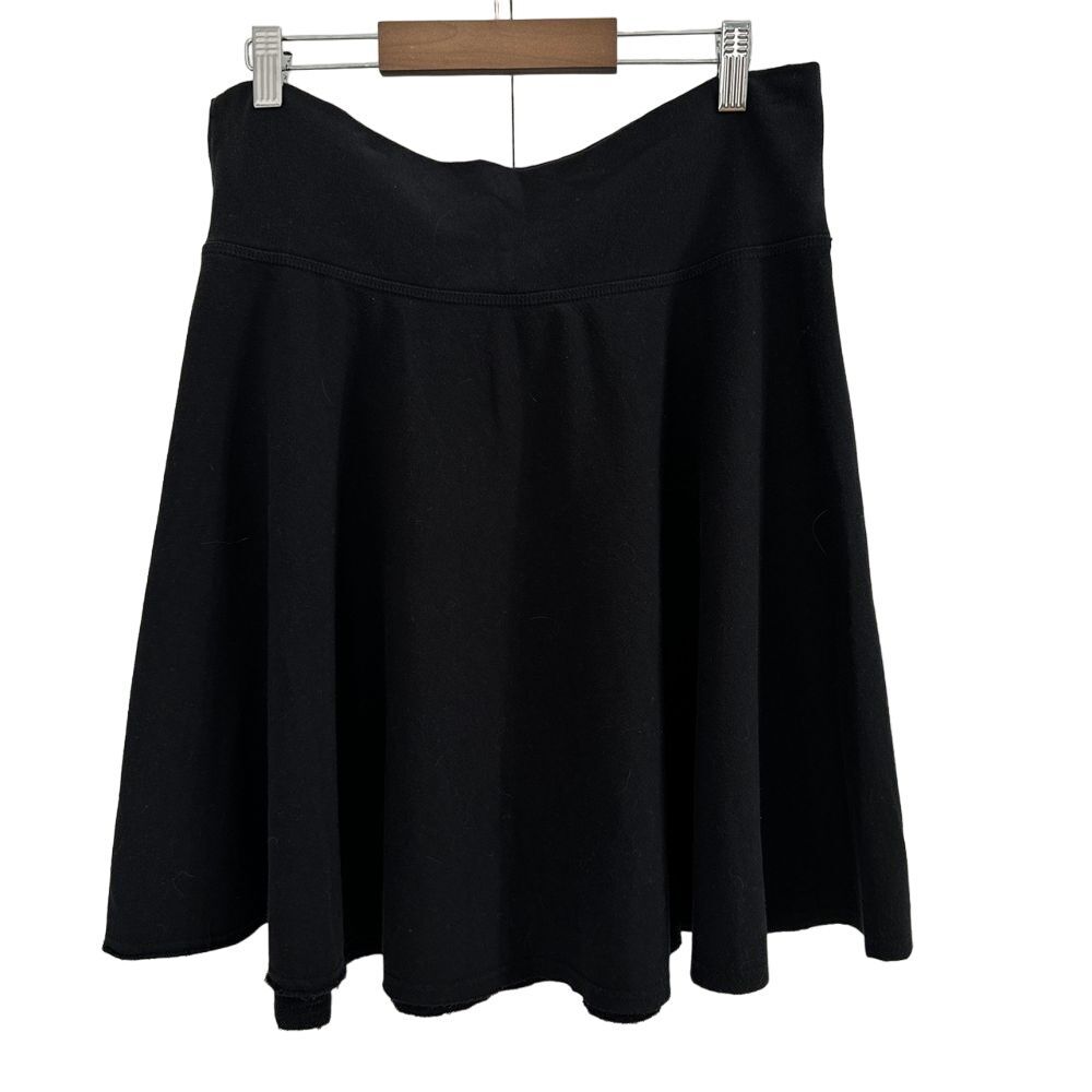 Express‎ Skirt Womens M Black Vtg Y2K Pima Cotton Skater Mini Minimalist Preppy